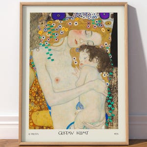 Póster de Gustav Klimt, Madre e hijo de Klimt, Exposición de Klimt, Pintura de Gustav Klimt, Mujeres de Klimt, Idea de regalo, Reproducción de Klimt, Alta calidad 6