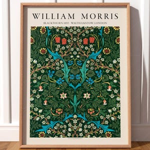Décoration d'intérieur Impression d'art mural William Morris Impression de prunellier Art de fleurs sauvages Cadeau pour elle Art de la nature Art de salle à manger 74