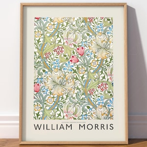 Impresión de William Morris Arte floral vintage Regalo para ella Decoración de casa de campo moderna Impresión de cocina Arte de pared Cottagecore 41B
