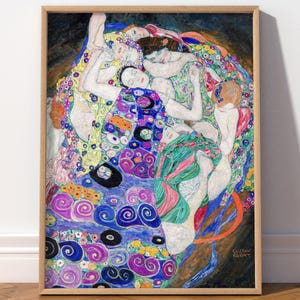 Affiche de Gustav Klimt, tableau de la Vierge, décoration murale de chambre à coucher, idée cadeau, impression de Gustav Klimt, papier de qualité musée 5 7
