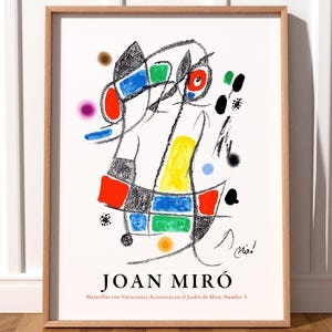 Póster de Joan Miró, Arte mural abstracto, Impresión de exposición, Regalo para él, Impresión de Joan Miró, Arte mural surrealista, Impresión colorida 42