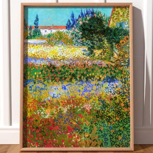 Vincent Van Gogh Floreciendo en el jardín Pintura famosa Regalo de bodas Arte mural para sala de estar Reproducción de alta calidad Arte mural de primavera