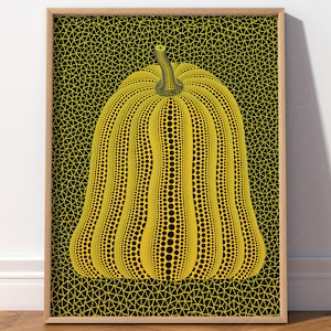 Yayoi Kusama, Kürbis Serie, Moderne Wandkunst, Punkte und Netze, Japanischer Künstler, Hochzeitsgeschenk, Wandkunst für Wohnzimmer 31