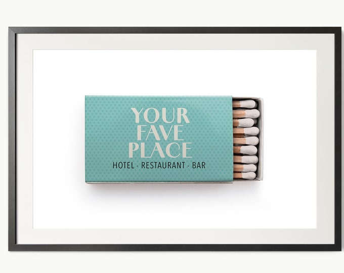 Personalized Matchbox Art Print: Favorite Place Keepsake