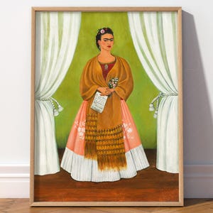 Impresión artística de Frida Kahlo Artista mexicana Arte mural bohemio Decoración artística feminista Impresión artística icónica Arte mural popular Póster de arte surrealista