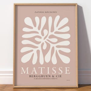 Henri Matisse Print, Exhibition Poster, Neutral Wall Art, Papiers Découpés, Berggruen Cie, Matisse Corals, Elegant Decor, Gift Idea 9-8