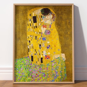 The Kiss Poster, Gustav Klimt Print, Gift for her, Gustav Klimt Painting, Fine Art, Klimt Reproduction, Klimt The Kiss, Famous Painting
