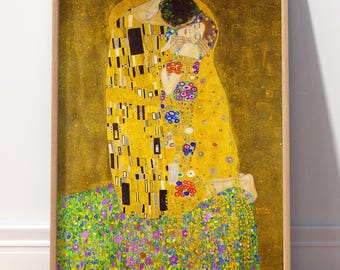 The Kiss Poster, Gustav Klimt Print, Gift for her, Gustav Klimt Painting, Fine Art, Klimt Reproduction, Klimt The Kiss, Famous Painting