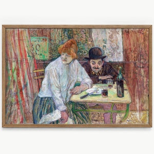 At the Cafe La Mie van Henri de Toulouse Lautrec Franse kunst vintage poster Parijse kunstafdruk eetkamer wand decor huwelijkscadeau beroemde kunst
