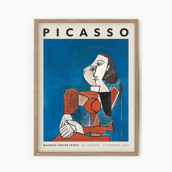 Impression de Picasso, exposition de Picasso, impression moderne, visage miroir Picasso, cadeau pour lui, décoration murale de bureau, art mural de chambre à coucher, impression de haute qualité