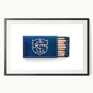 Paris Ritz Hotel Matchbox Art Print, Vintage Travel Poster 86