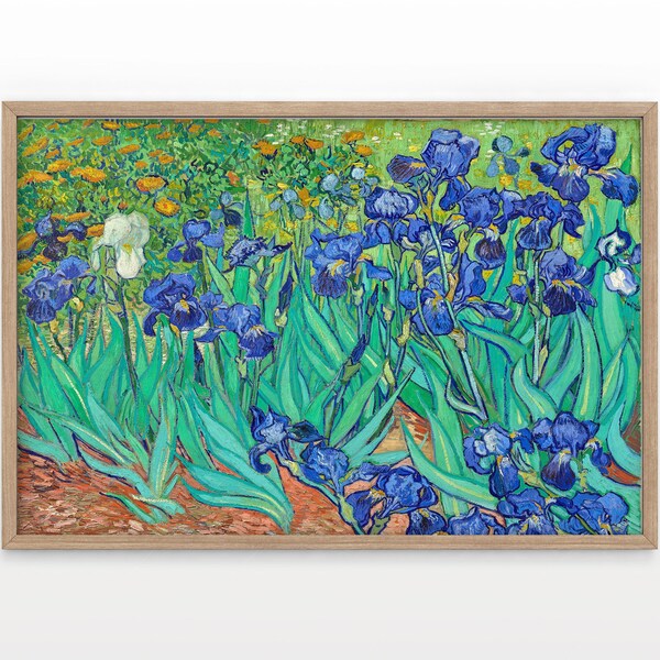 Van Gogh Print, Irises Reproduction, Famous artwork, Van Gogh Garden, Wedding Gift, Living Room Decor, Floral Artwork, Girls Bedroom Decor