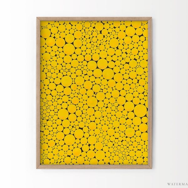 Yayoi Kusama Print, Yellow Dots Poster, Japanese Art, Kusama Yellow, Modern Wall Decor, Abstract Art Print, Yellow Wall Decor, Gift Idea - 7