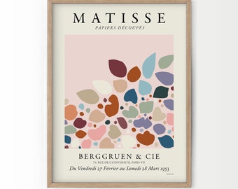 Henri Matisse Print, Abstract Art, Blush Pink Print, Women Office Decor, Boho Art, Matisse Exhibition, College room decor, Bedroom wall art