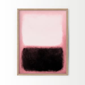 Mark Rothko Poster, Rothko Wall Art, Exhibition print, Guggenheim Museum, Art Exhibition, Museum art poster, Black Pink Wall Art