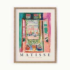 Henri Matisse The Open Window, Pink Art, Matisse Poster Exhibition, La Fenêtre ouverte à collioure, High Quality Print, Large Sizes