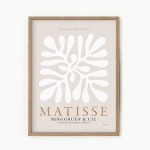 Henri Matisse Print, Henri Matisse Cutout, Exhibition Poster, Papiers Découpés, Berggruen & Cie, Abstract Art, Boho, Mid Century Modern 6-4