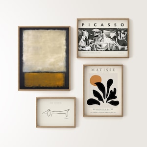 Picasso, Matisse, Rothko Gallery Wall Art Print Set of 4