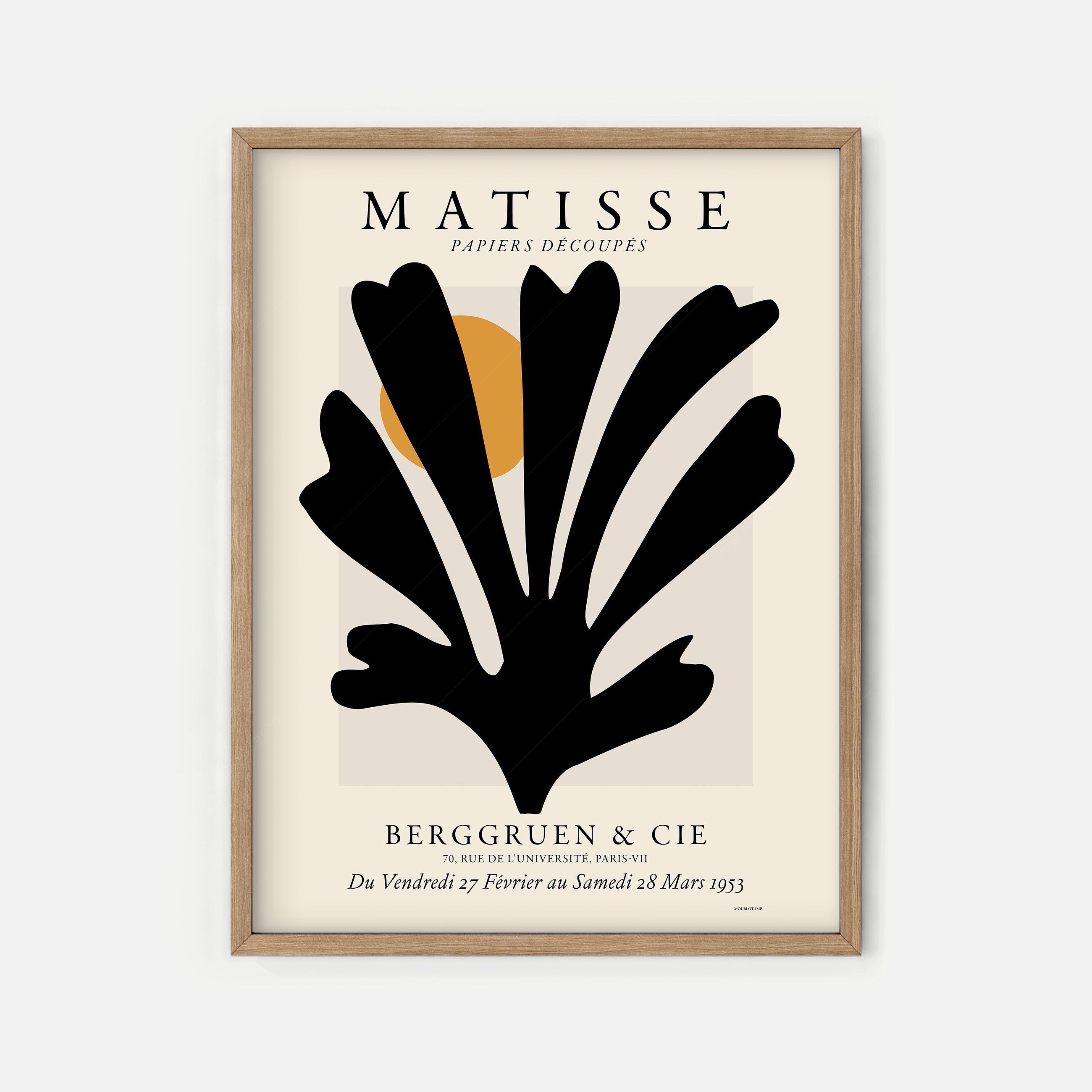 Neutral Wall Decor Matisse Exhibition Poster Neutral Color