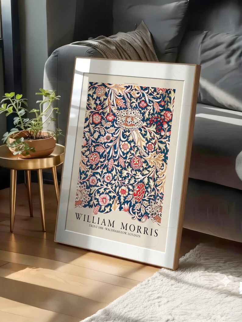 William Morris Floral Wall Art, Vintage Botanical Print, Classic Decor 68 immagine 12