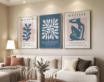Henri Matisse Art Print Set – Blue Pink Gallery Wall Decor 8