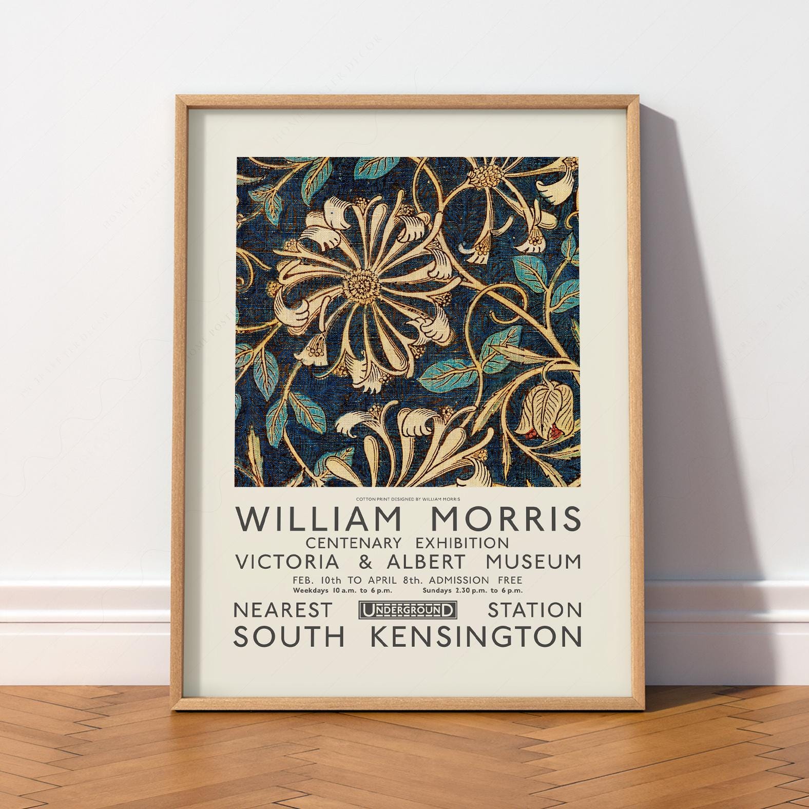 William Morris Centenary Exhibition Poster, Victoria & Albert