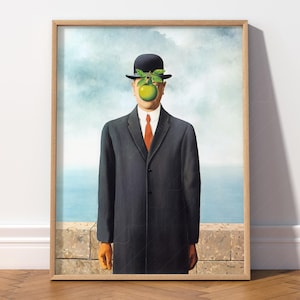 Rene Magritte Art, Magritte Poster, The Son Of Man, Contemporary Art, Gift Idea, Surrealist Art, Museum Quality Print, Archival Paper
