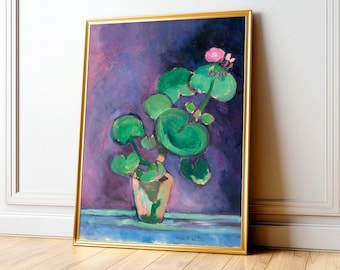 Matisse Geraniums Print, Vintage Botanical Art, Retro Floral Decor 35