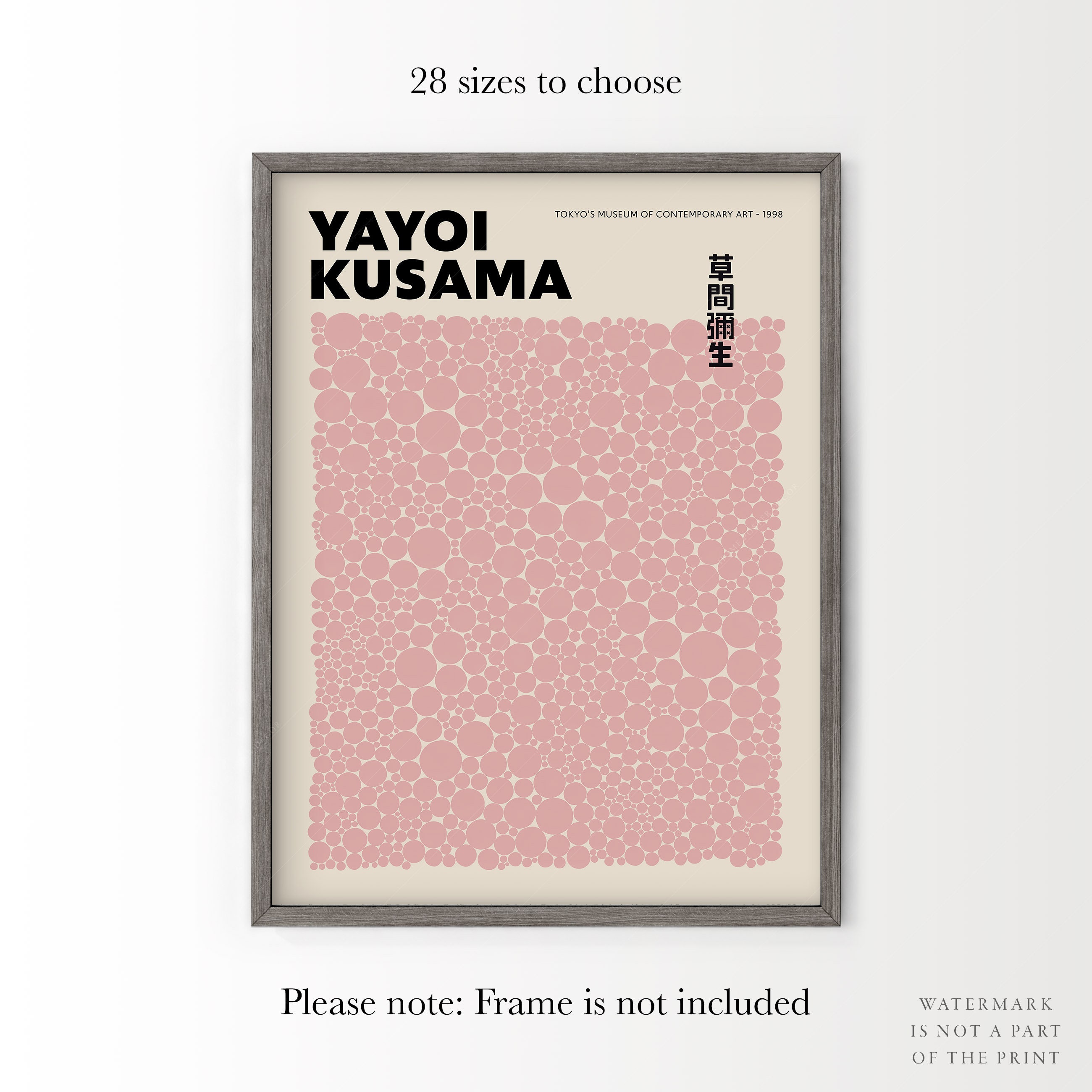 Wall Art 'Yayoi Kusama, Tokyo 1998 - 1 by Art Classics' - Premium Poster,  A4 (21 x 30 cm) 