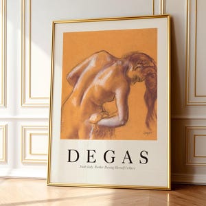 Edgar Degas Print, The Dance Class, Orange Tones Wall Art, Fine Art Archival Paper 2 image 8