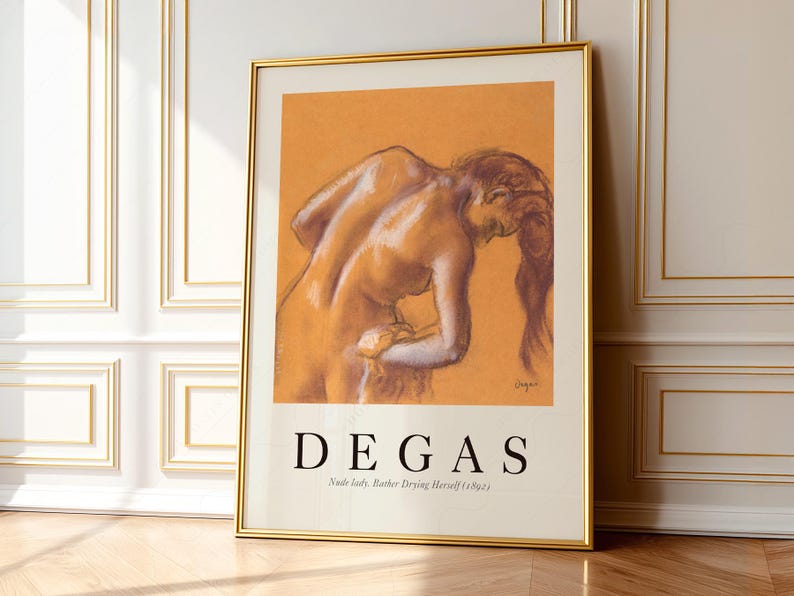 Edgar Degas Print, The Dance Class, Orange Tones Wall Art, Fine Art Archival Paper 2 image 8