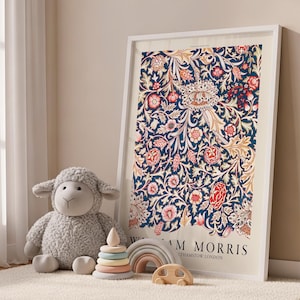 William Morris Floral Wall Art, Vintage Botanical Print, Classic Decor 68 immagine 10