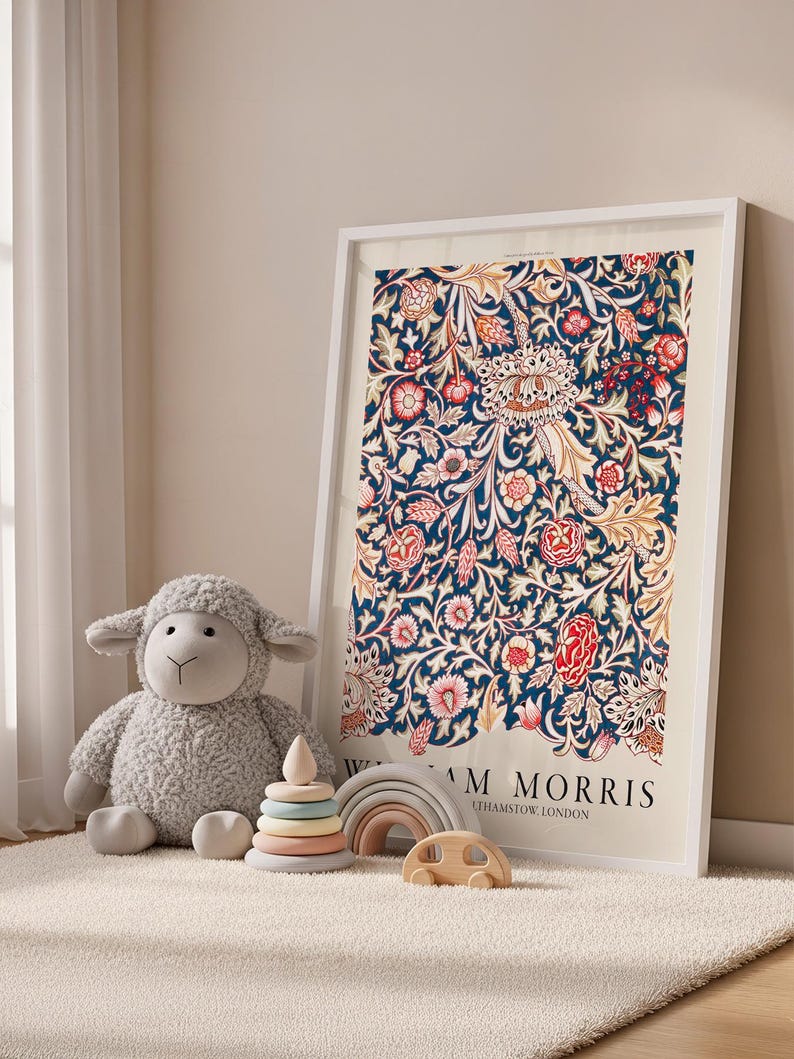 William Morris Floral Wall Art, Vintage Botanical Print, Classic Decor 68 immagine 10