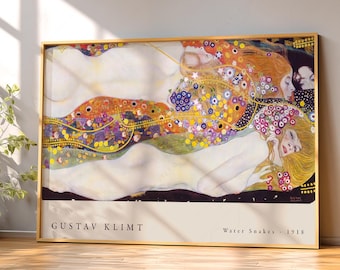 Gustav Klimt Water Serpents Art Nouveau Print 13