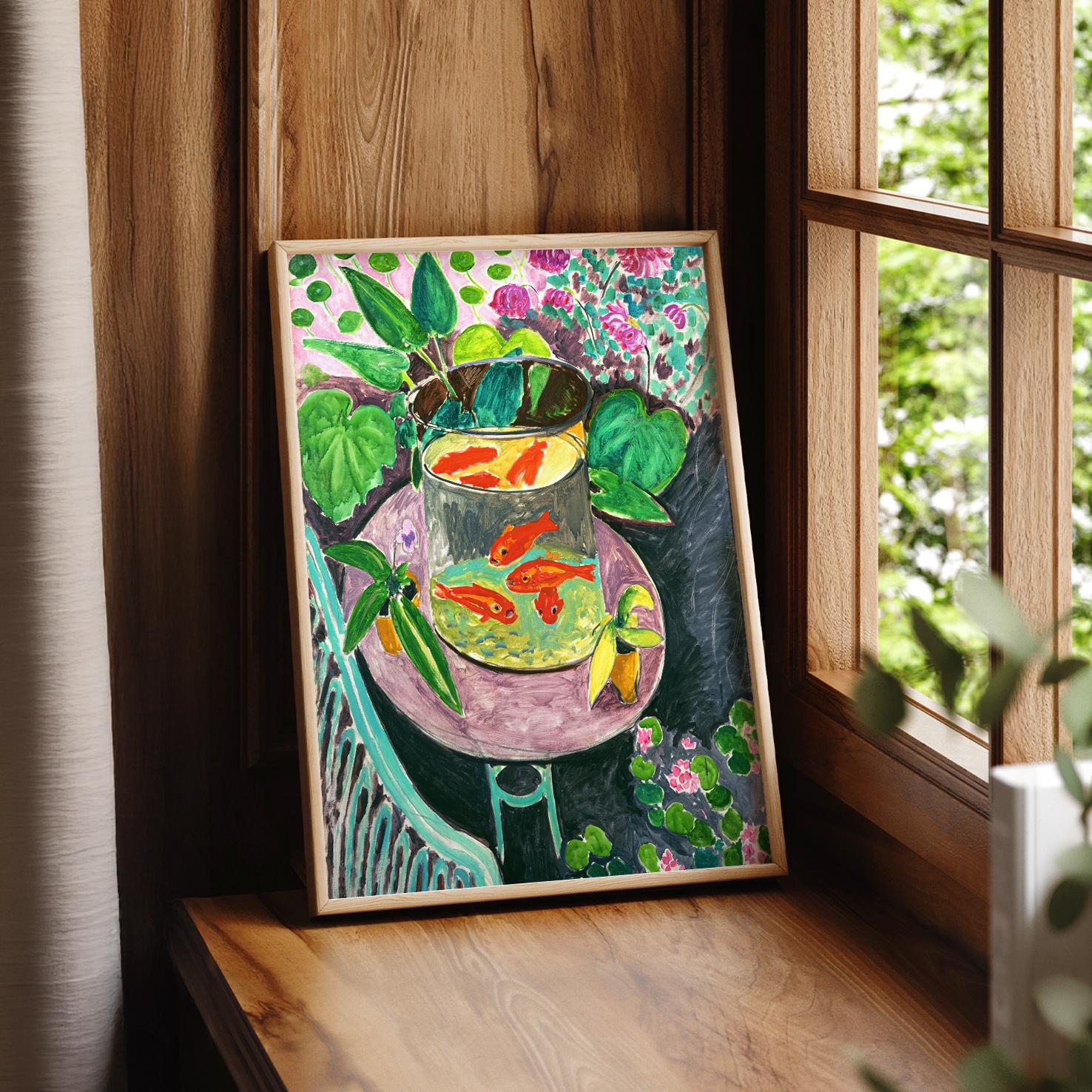 Henri Matisse Goldfish Print, Mid Century Modern Nature Wall Art 6
