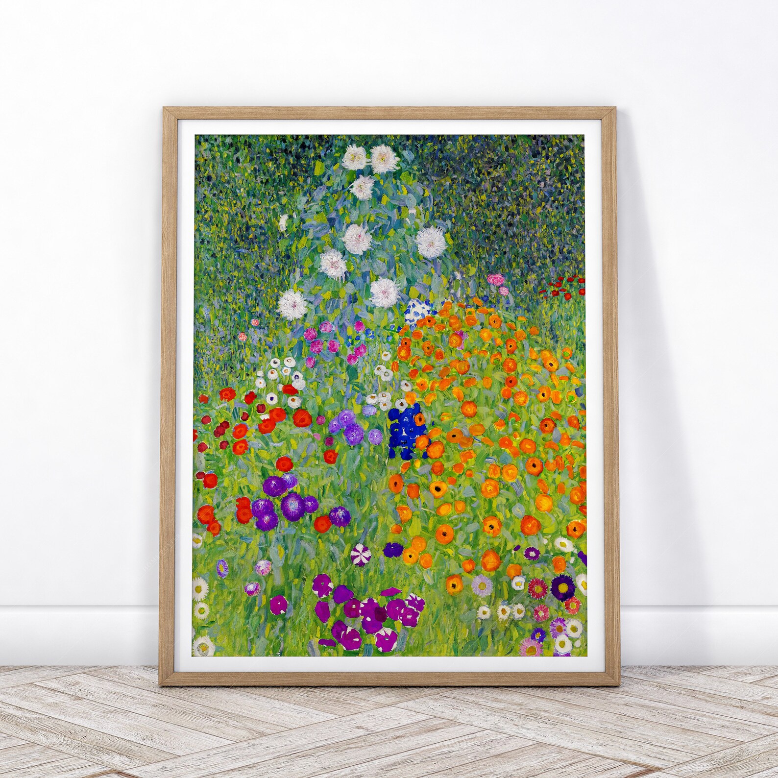 Gustav Klimt Poster Klimt Garden Klimt Flowers Floral Wall Etsy