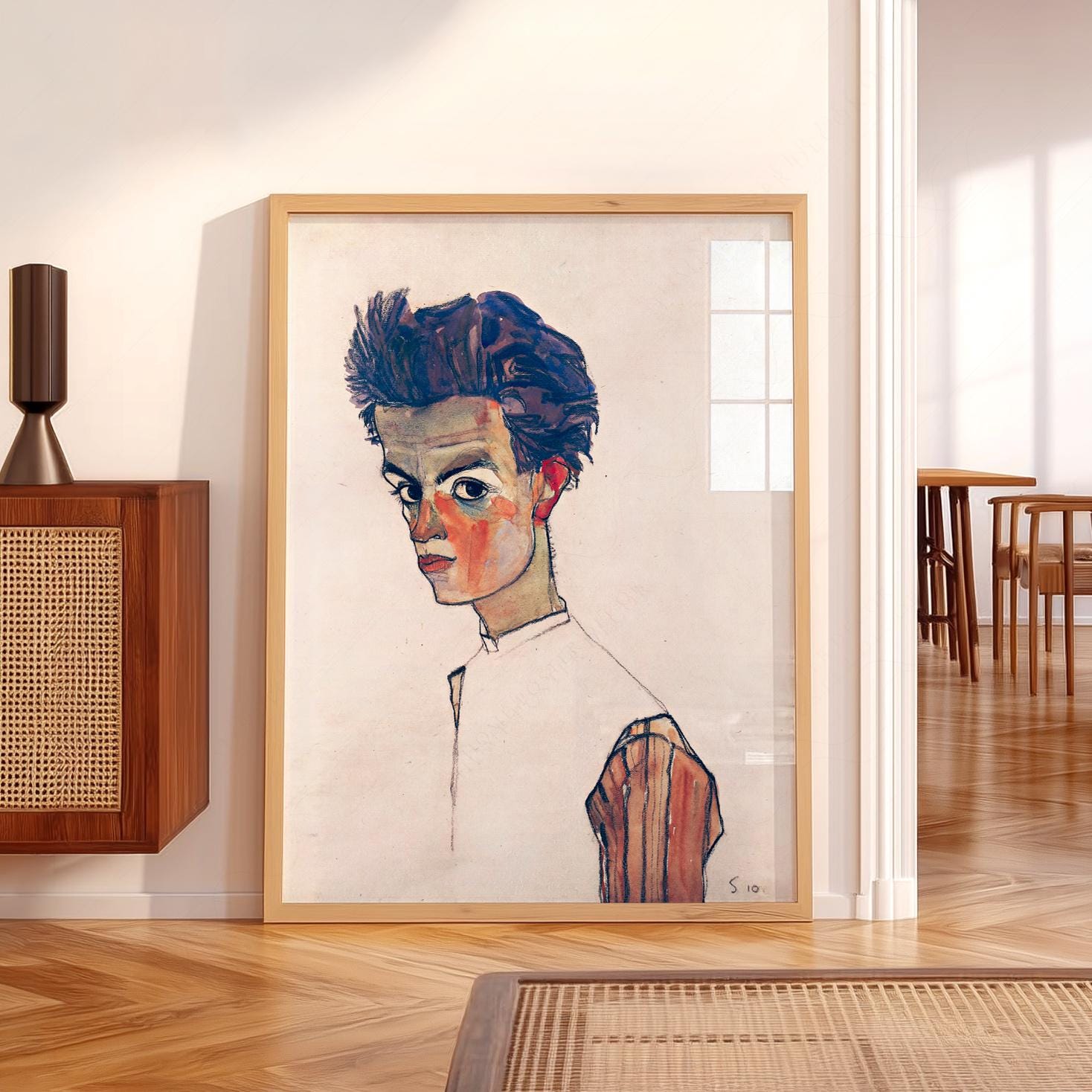 Egon Schiele Self Portrait Print, Physical Art Print 31-4 - Etsy