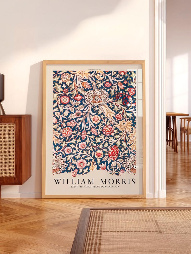 William Morris Floral Wall Art, Vintage Botanical Print, Classic Decor 68 immagine 4