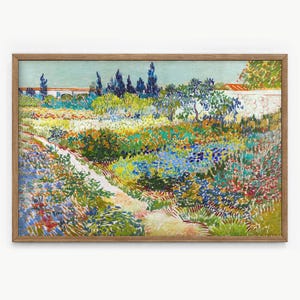 Vincent Van Gogh Print, Garten in Arles, Vintage Naturlandschaft, Ölgemälde, Gartenkunst, Hochzeitsgeschenk, Wohnzimmer 33