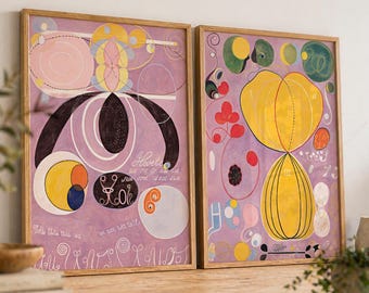 Hilma Af Klint Art Print Set, The Ten Largest, Abstract Gallery Wall Decor