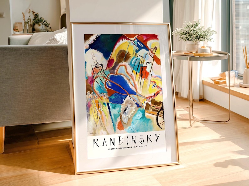 Wassily Kandinsky Print, Exhibition Poster, Museum print, Abstract painting 2 image 6
