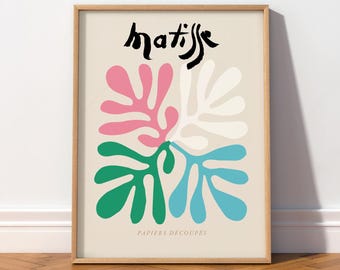 Henri Matisse Print, Colorful Wall Art, Danish Pastel Decor, Preppy Room Print, Physical Poster Print 53