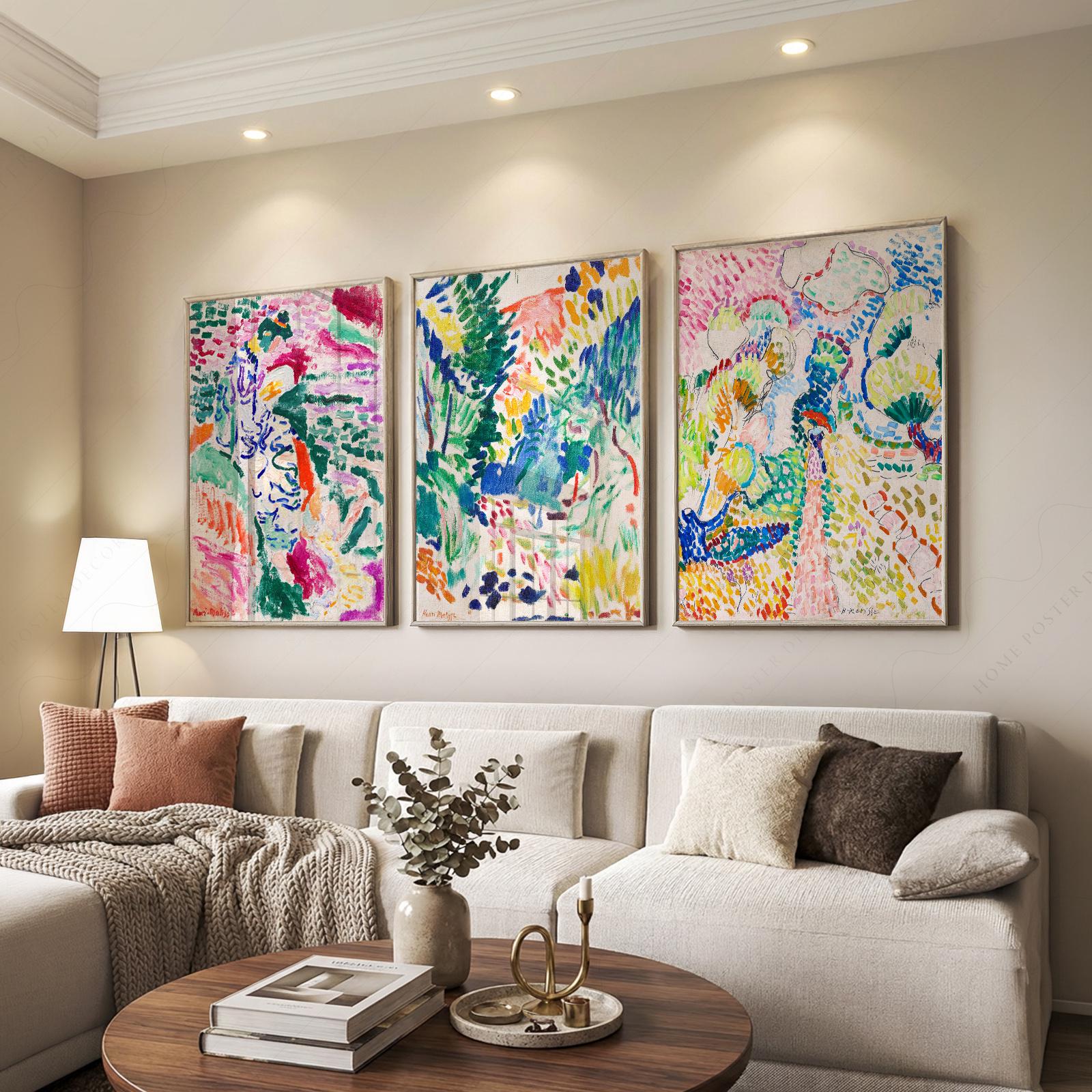 Henri Matisse Colorful Wall Art Set of 3 – Vibrant Modern Art