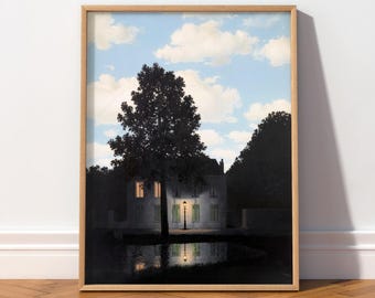 René Magritte The Empire of Light, Surrealist Art Print