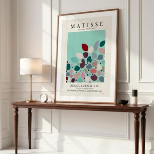 Henri Matisse Papiers Decoupes Exhibition Poster, Mint Green Minimalist Art 12 image 7