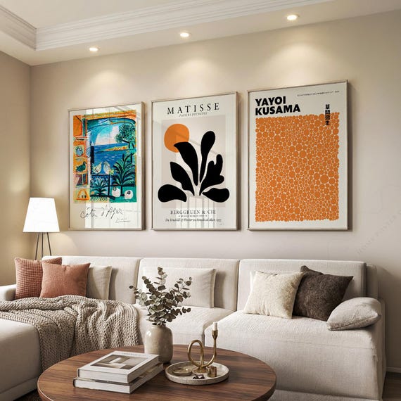 Mid Century Modern Gallery Wall Art, Matisse, Picasso, Kusama
