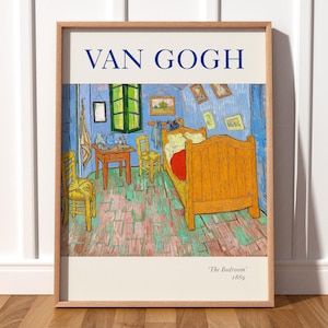 Van Gogh The Bedroom Famous painting Post-impressionist Gift for art lovers High quality print