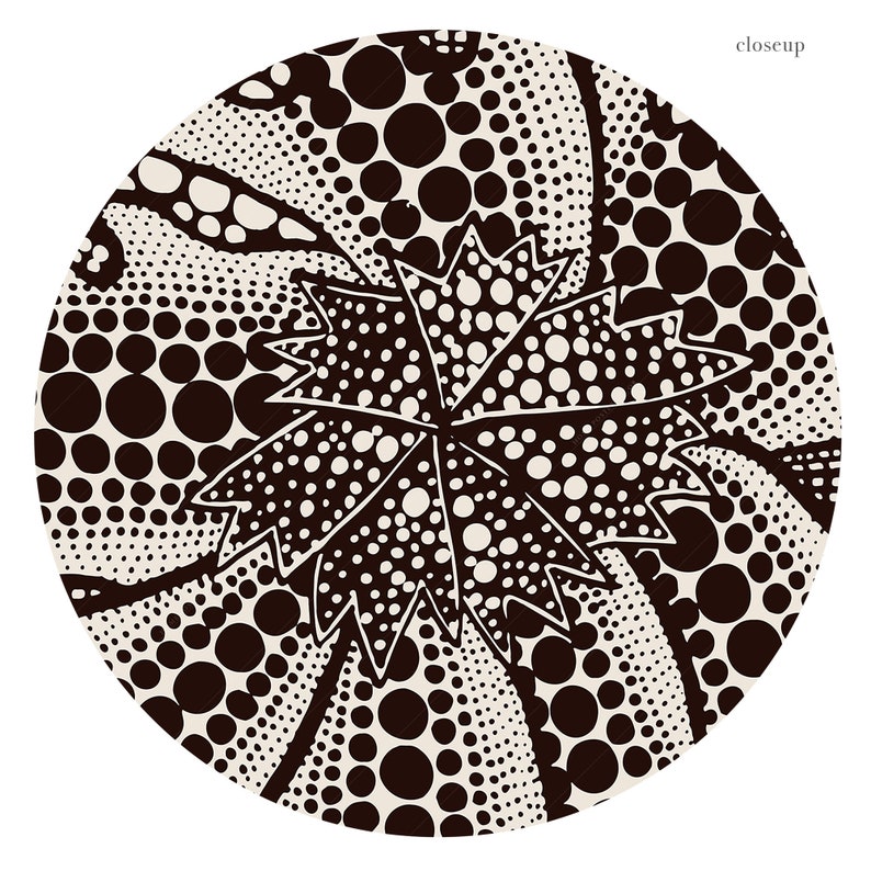 Yayoi Kusama Painting, Kusama Poster, Japanese Art, Floral, Contemporary Art, Black Flower, Minimalist Print, Modern Art, Kusama Dots 16 image 6