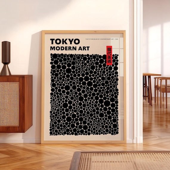 Modern Print, Black Dots, Japanese Modern Art Poster 13 - Etsy