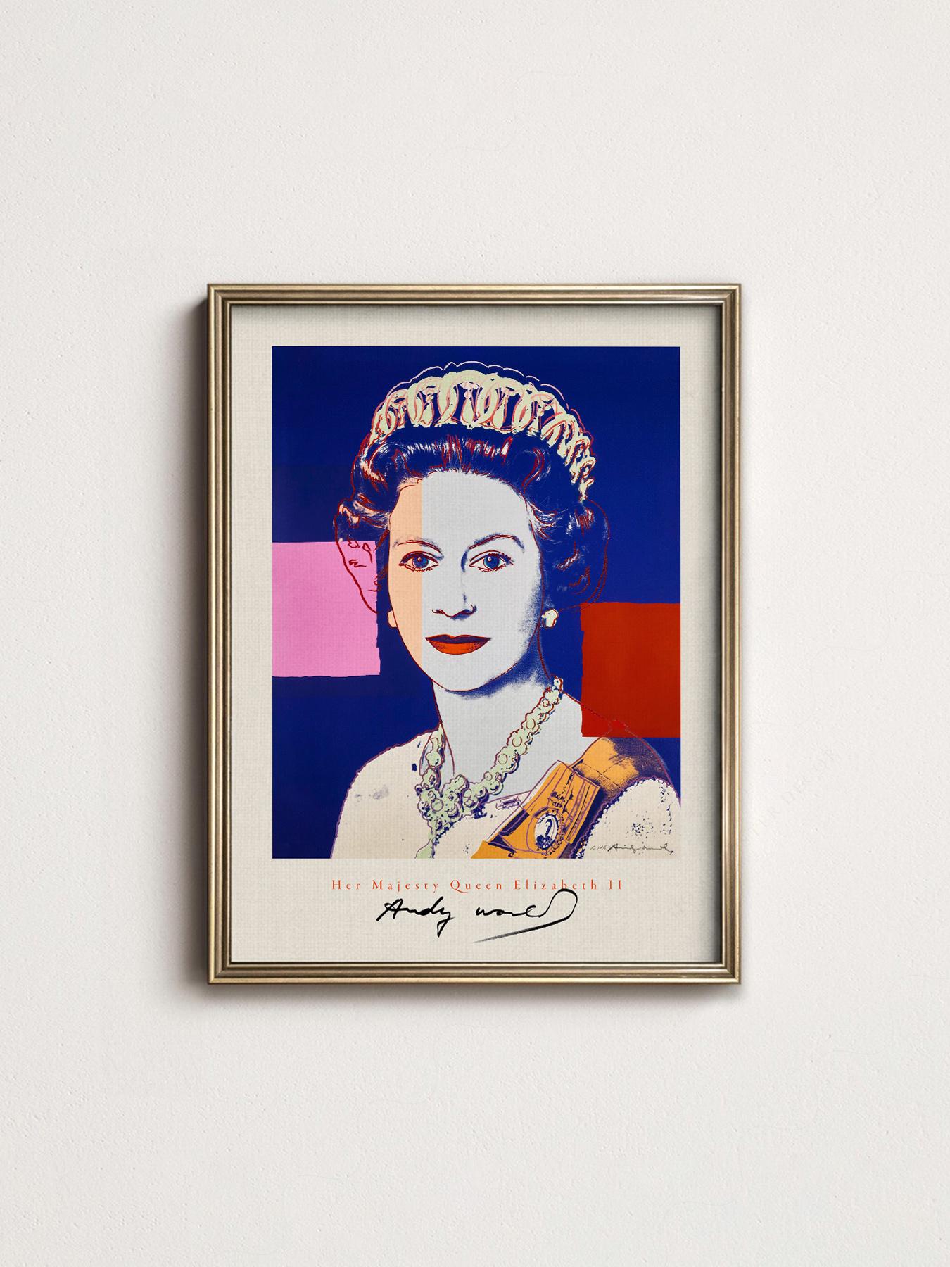 Queen Elizabeth II, Andy Warhol Poster, Pop Art, Famous Portrait